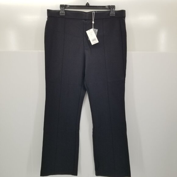 Tory Burch  Ponte Flare Black Womans Pant  Brass Button Details Sz Large - Picture 6 of 12